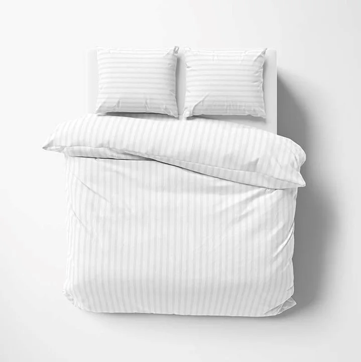 White luxury 100% cotton plain Sateen Hotel Bedding Set Bedsheets available in 210 TC 300 TC 400 TC By Avior