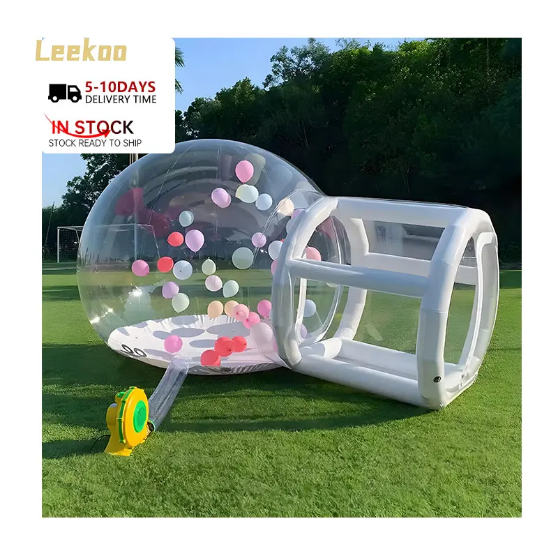 In stock Kids Party Fun House Giant Clear Inflatable Crystal Igloo Dome Balloons Bubble Tent Transparent Inflatable Bubble House
