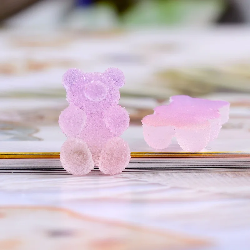 1 1x1 5 см радужные конфеты медведи кабошон блестящие подвески из смолы DIY Модный чехол для мобильного телефона декоративные аксессуары