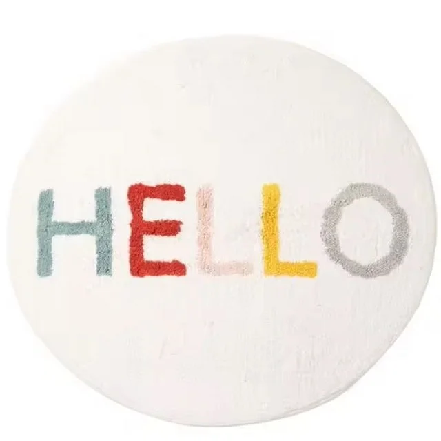 Luxurious design pattern 100% Cotton bathmat handmade high quality soft cotton thread use for tufting bathroom Entrance