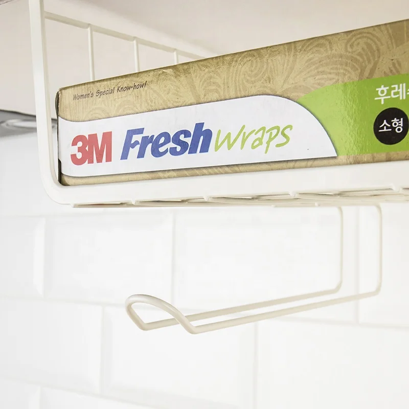 Hot Selling Kitchen Cabinet Wire Hanging Basket Storage Holders & Racks Under Cabinet Organizer Shelf with Hooks