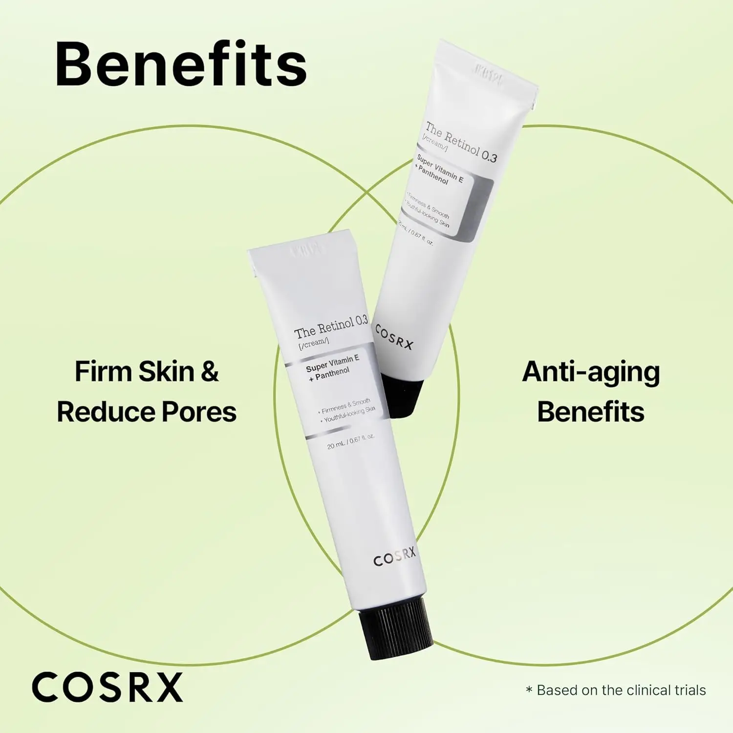COSRX Retinol 0.3 Cream 20mL 0.67Oz Super Vitamin E + Panthenol for Youthful Looking Skin Korean Skincare  Anti Aging Cream
