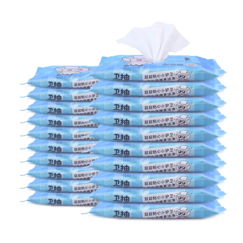 China manufacturer Disposable Oem Private Label Natural Toilet Wipes Pre Moistened Butt Cleaning Wipes Flushable Wet Wipes