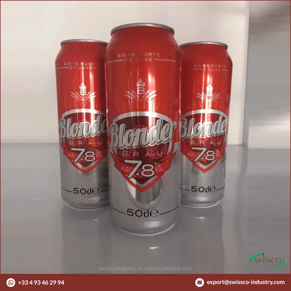 Wholesale Price Top Notch Quality Lager Type Blonderbrau Blond Beer Can of 50cl for Bulk Buyers