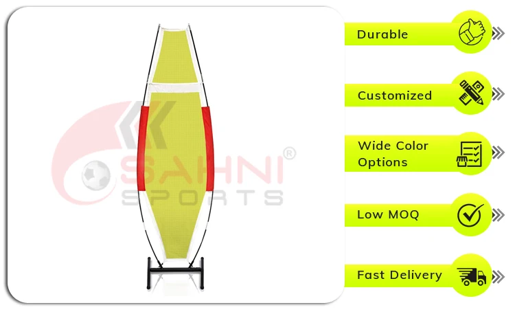 Compact Size Heavy Metal Base Fully Foldable Fibre Rods and Mesh Fabric Frame Portable Defender Dummy for Soccer & Basketball