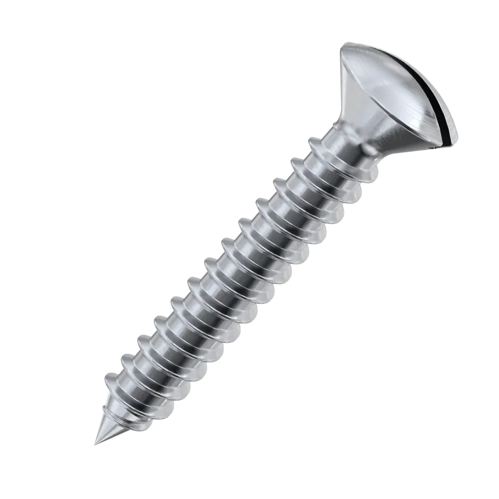Slotted Raised Countersunk Head Tapping Screws Slotted Raised Countersunk Self Tapping Screws DIN 7973C Stainless Steel