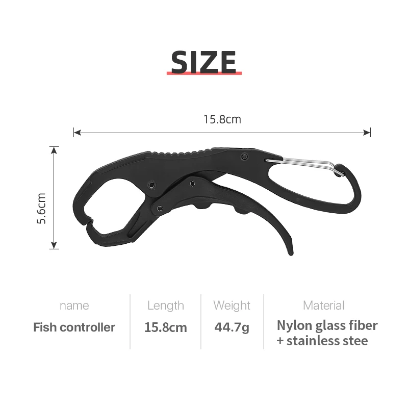 2024 NEW Portable Plastic Catfish Grippers Pliers Saltwater Lip Grip Tool with safety Clip