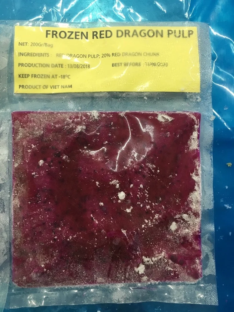 High Quality Global Gap OEM Frozen Dragon Fruit 2 Years Shelf Life  Common Cultivation Type IQF Red Dragon Fruit From Vietnam