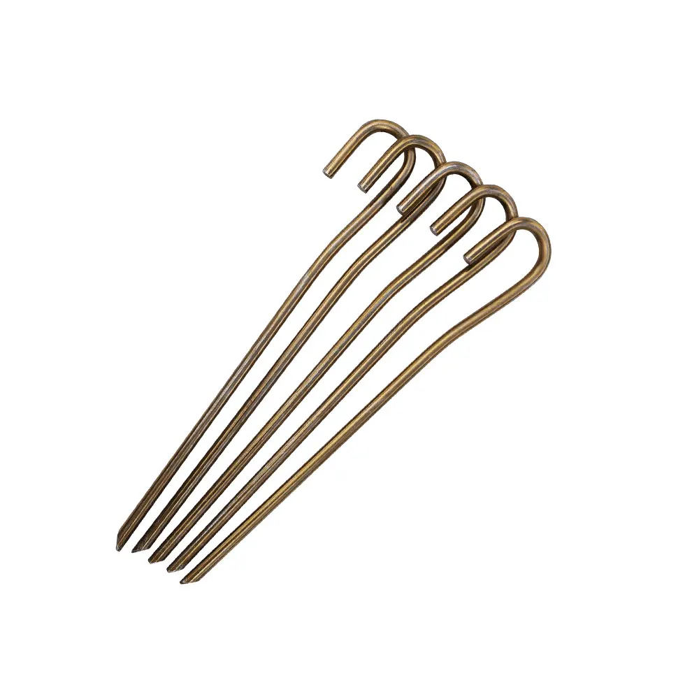 Heavy-Duty Steel Solid Tent Stakes Pegs for Outdoors Mountain Climbing