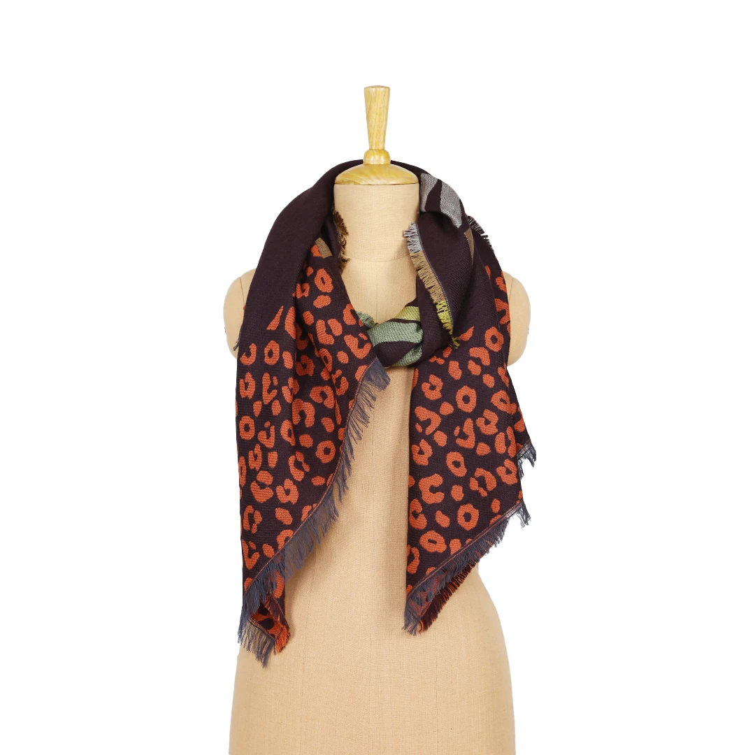 Best Selling Jacquard Scarf for Women Acrylic Cotton & Wool Handmade Square Luxury Style with Multiple Designs Made From Silk