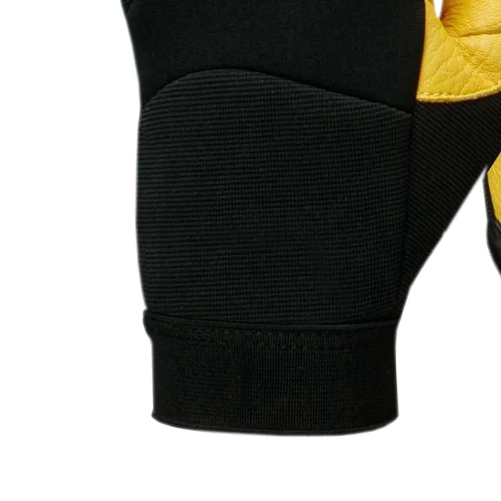 Custom Made PU Mechanic Work Gloves Winter Protective Industrial Finger Guards Leather Gloves for Daily Use