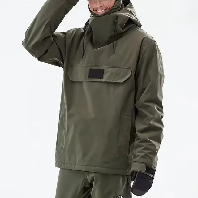 Unisex Outdoor Sportswear Winter Waterproof Fleece Pullover Ski Snowboard Jacket Softshell Anorak Windproof Plus Size Men