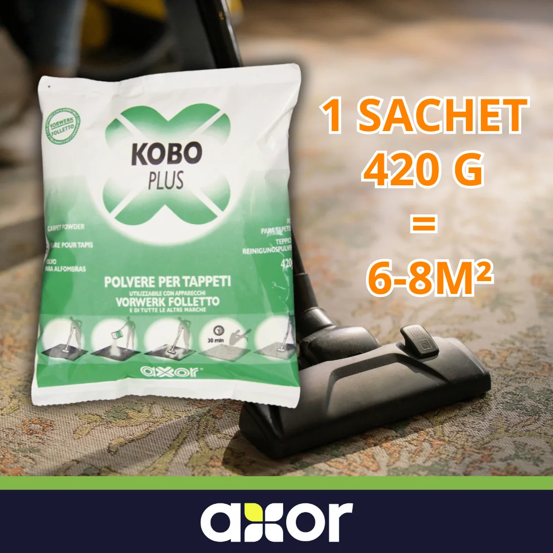 Excellent Quality Dry Carpet Care KOBO Rug Powder Cleanser 420 g Made In Italy