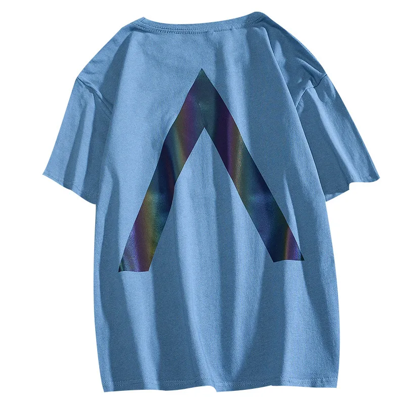 New Trendy Customization Reflective Printing High Quality Cotton Oversize T Shirts For Men and Women