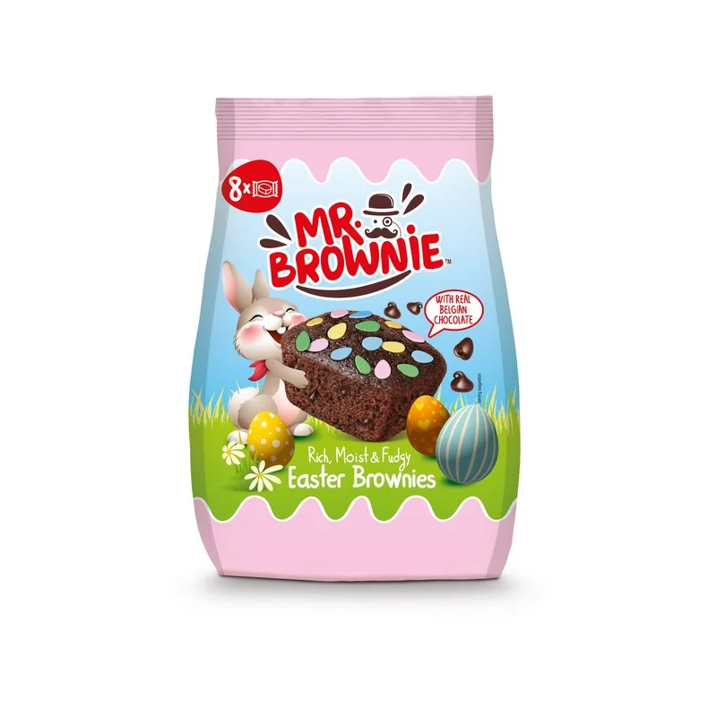 GDO вкусные пирожные Пасхальный шоколадный брауни с шоколадной крошкой 8 штук в индивидуальной упаковке пальмового масла и GMO бесплатно