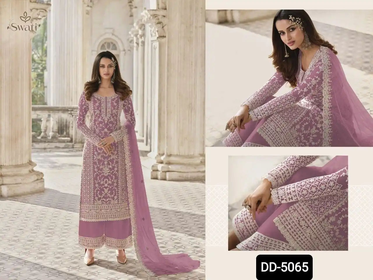 Indian Designer Wear Butterfly Net Material with Embroidery Work Salwar KAmeez Suit with Fancy Dupatta Set for Women Wear Dress