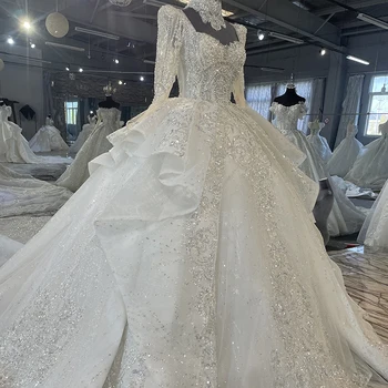 Wholesale Square Neck Ball Gown Dresses Women Lady Elegant Wedding