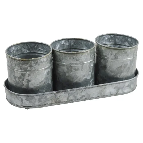 Trending Quality Assured Garden Outdoor Galvanized Decorative Trays With Color Metal Legs Manufacture in India Low Prices