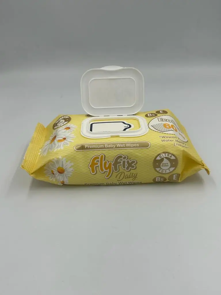 Влажные салфетки Flyfix премиум класса с пластиковой крышкой 100 шт. ароматизированные высококачественные экологически чистые одноразовые