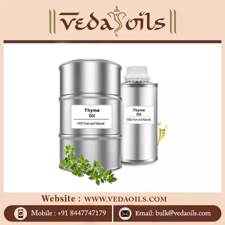 Organic 100% Pure Skin And Hair Caring Thyme Essential Oil For Face At Wholesale At Bulk Price | Thyme Essential Oil VedaOils