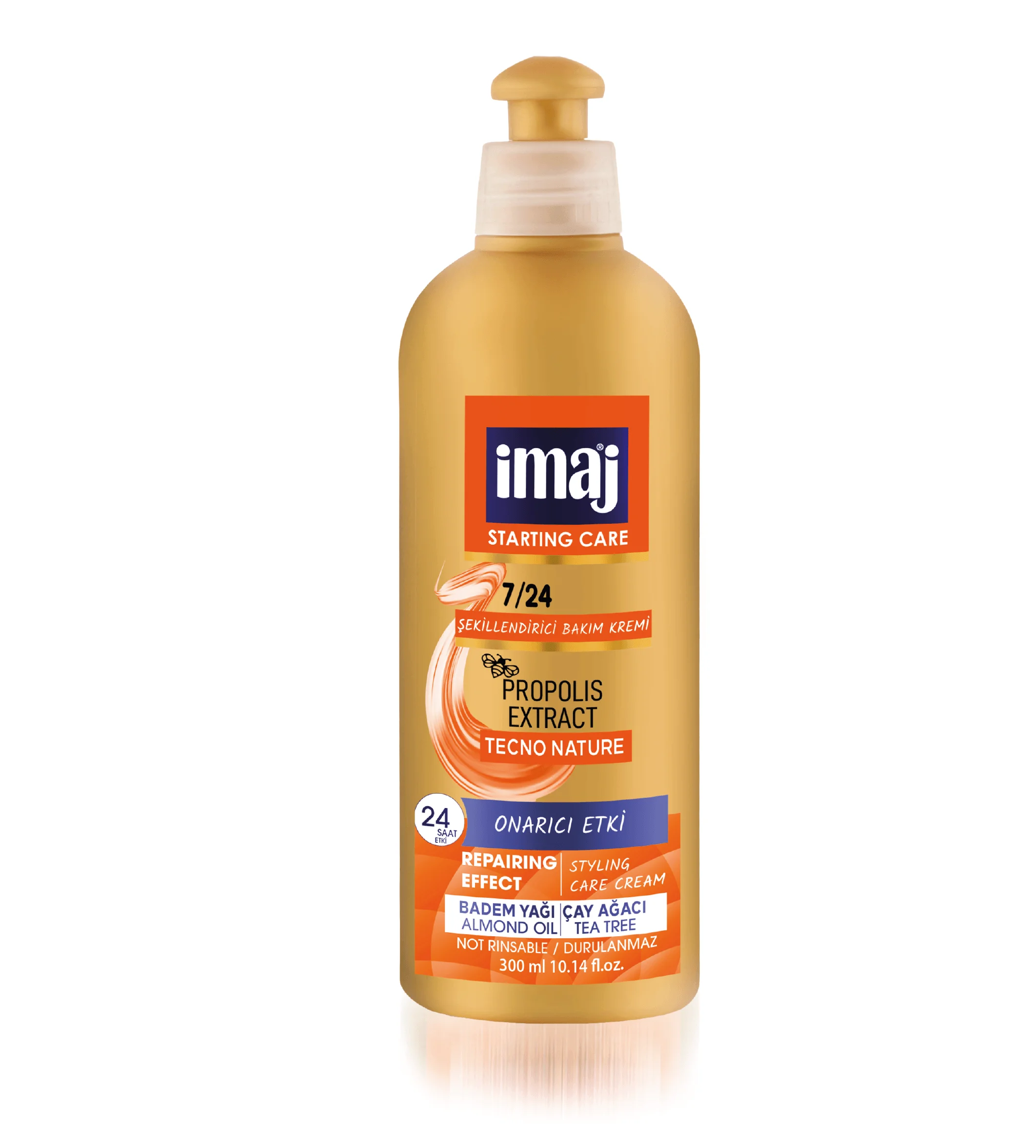 7/24 Styling Hair Care Cream 300 Ml Almond Oil & Tea Tree - Repairing Effect