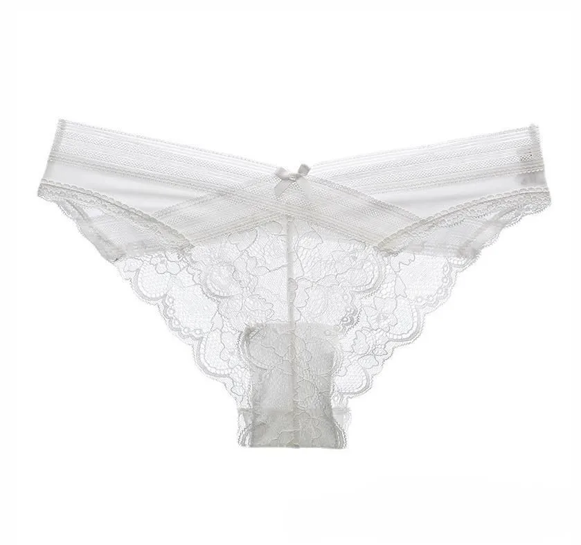 Womens Underwear Invisible Seamless Bikini Lace Underwear Half Back Coverage Panties