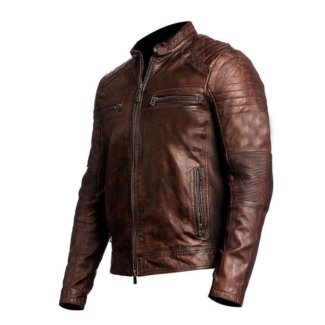 Unique design bestselling high manufactured leather Jacket for Men Slim fit stylish winter Fashion Leather Jackets for Men