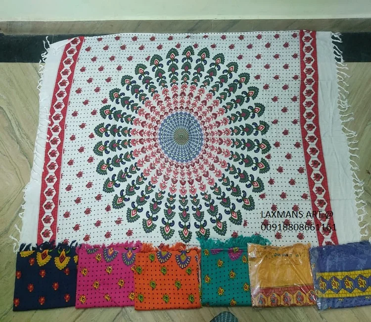 rayon printed pareo sarongs barmeri prints mandala printed pareo sarongs from india rayon mandala sarongs wholesale