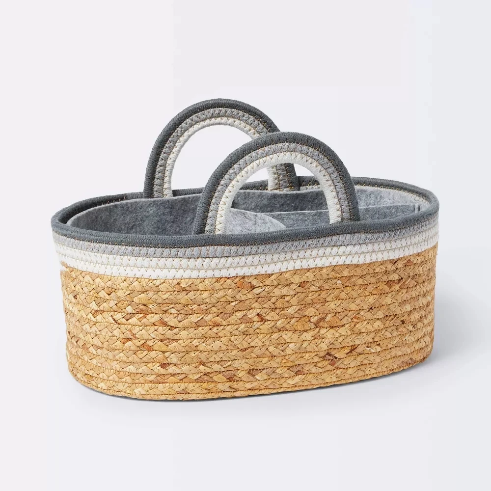 New Style Vietnam Straw Seagrass Woven Baskets Handmade Storage Hamper Rattan Clothing Organizer Wholesale Vintage Style