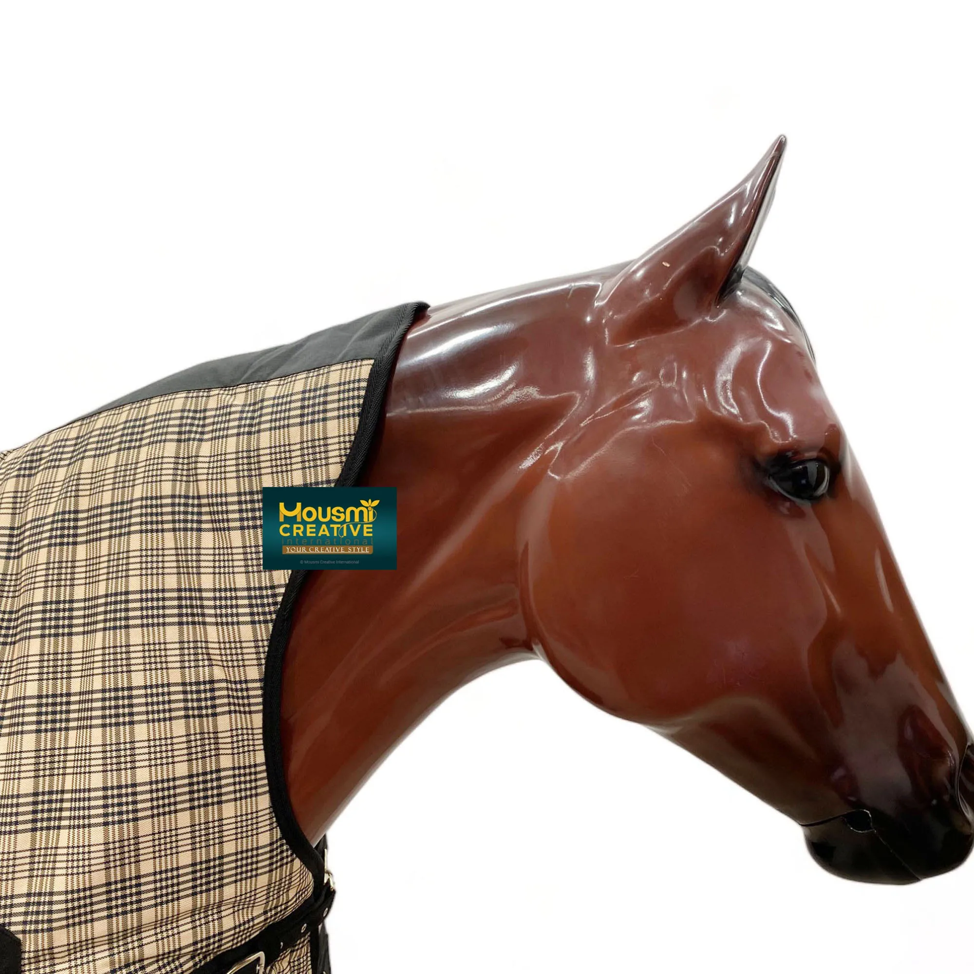 OEM 1200D Ripstop Premium Winter Horse Turnout Rug Custom Filling Nova Check Outer Multiple Designs & Seasons Half Neck Rug Sale
