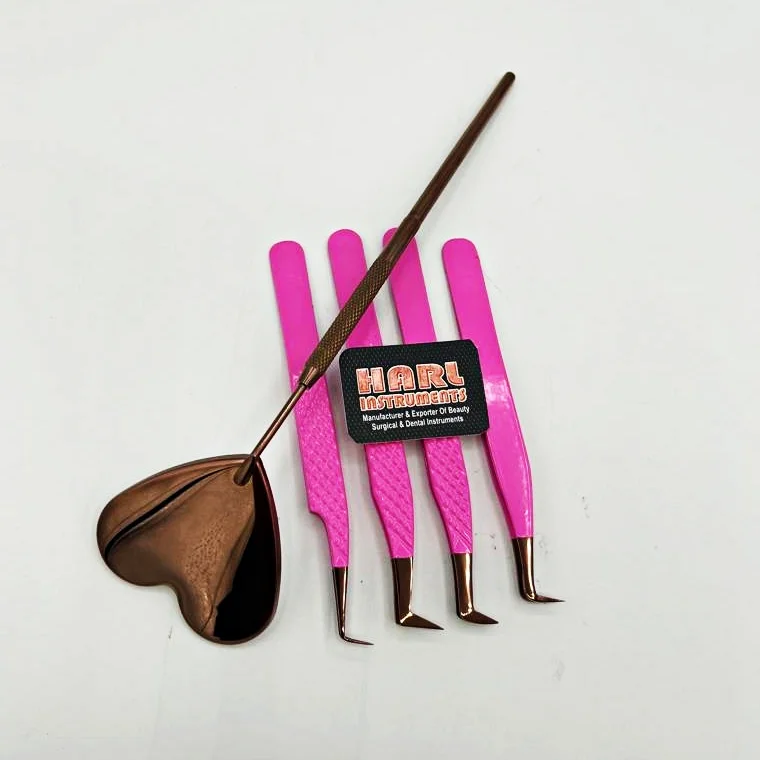 Custom Logo Eyelash Extension Tweezers Volume Tweezer For Eyelash Extension Lash Tweezers Fiber Tips Lash Supplies