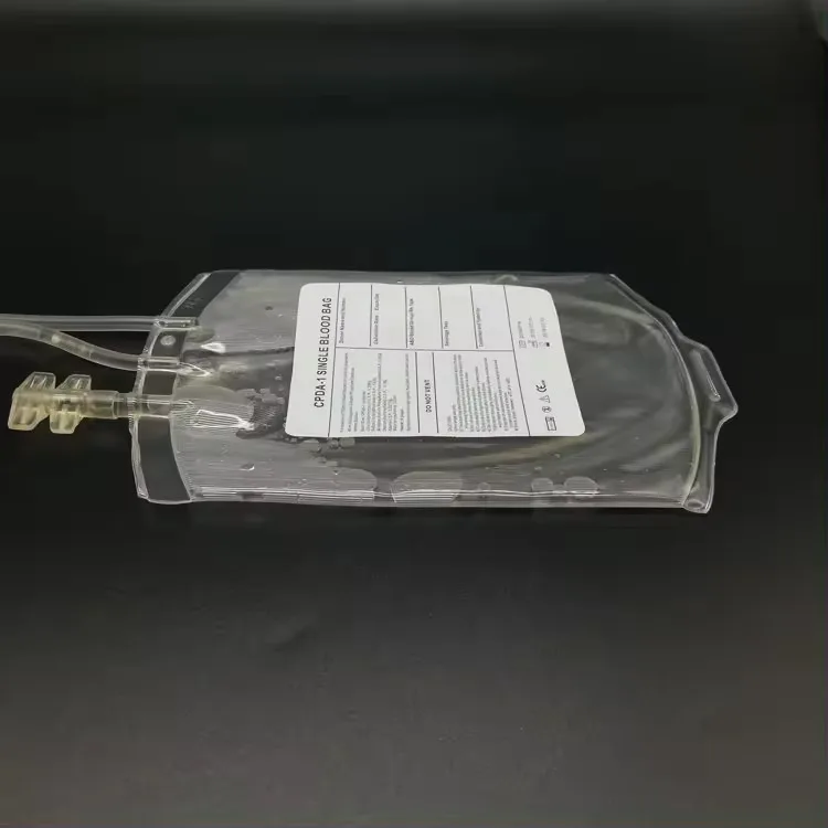 High Quality Industry Trending Medical Disposable PVC Single Blood Collection Bag CPDA-1 Sterile Empty Bag EOS Disinfecting Type