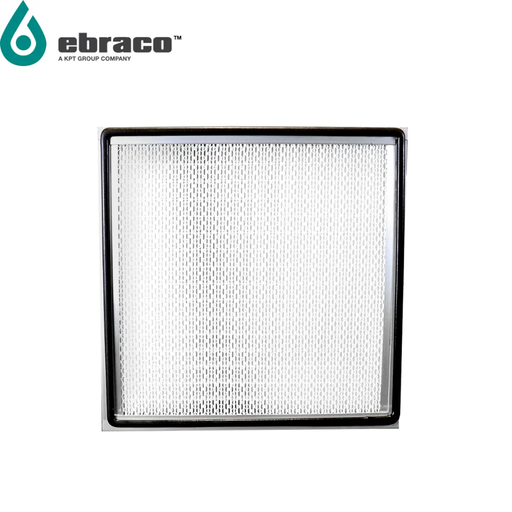 Competitive Price Ebraco H14 99.995% Filter Aluminum Separator 610x610x150mm (24x24x6inch) for HVAC, AHU, Cleanroom- Hepatec I