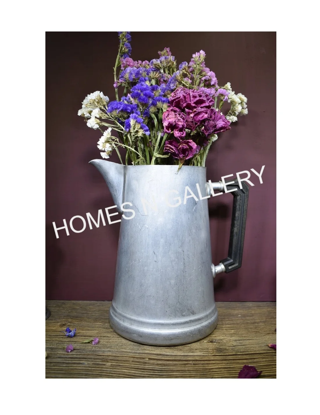 High Quality antique cast iron french Aluminium Fabulous Large Water Jug Shape Vintage Flower Vases for Garden Decor India 2022