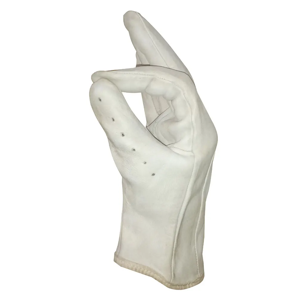 Buy Grain Goat Leather Key Stone Thumb Driving Gardening Safety Working Gloves Design for Men Women