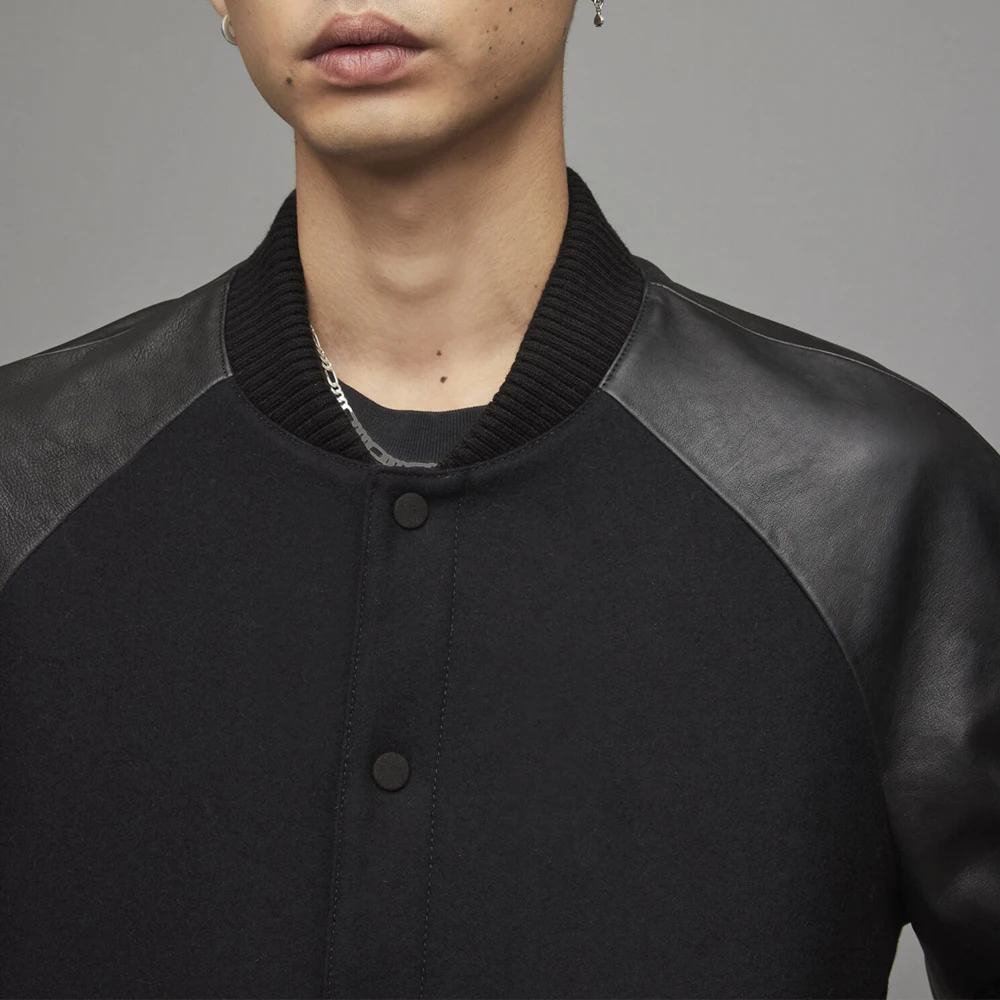 Awesome personality Men Leather Jacket For Men Heated Coats and Warm Clothing Jacket/100% Real Leather sleeve jacket