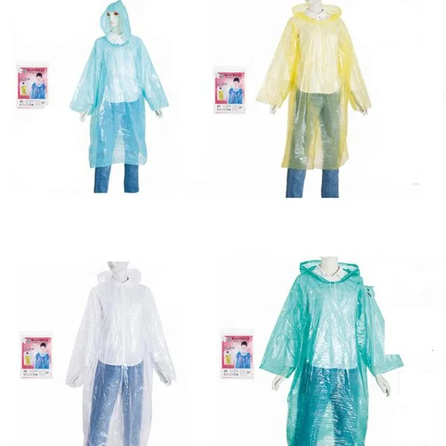 Cheap Rain Poncho t Transparent Disposable Rain Coats Adults