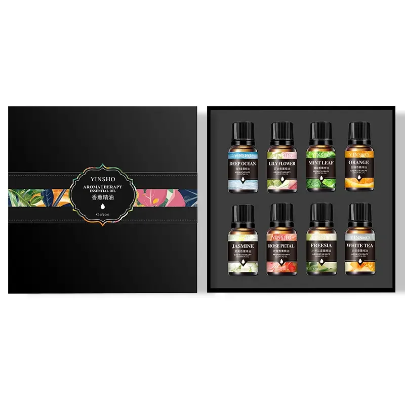 8-Packs Luxury Gift Set for Aromatherapy 10ml Natural Sweet Orange Fragrance Essential Oils for Diffuser Relaxation Calming