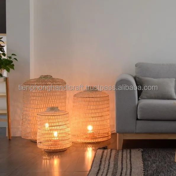 Bamboo Bedside Lamp 28cm For Bedroom Decorative Table Tamp Floor Lamp Desk Decoration Home Decoration