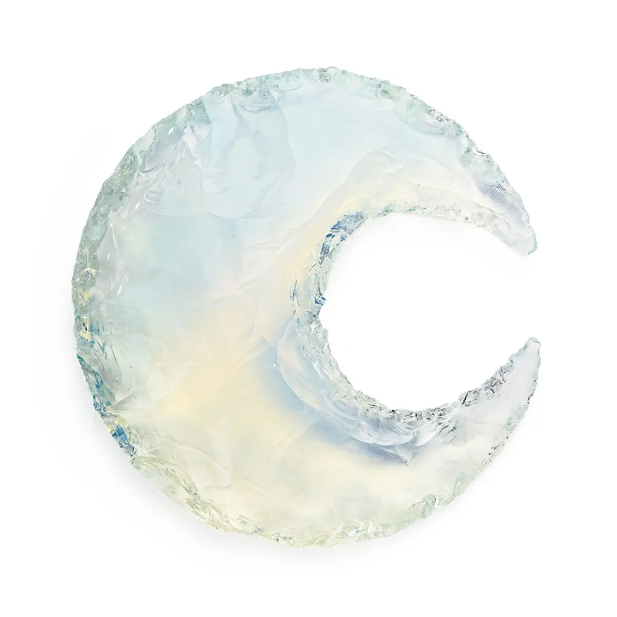 Gemstone opalite  moon/crystal moon:crystal healing stone:gemstone arrowhead:agate arrowhead:home decoration:agate moon:crafts