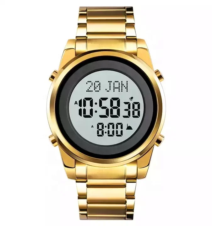 Hot Selling Custom Logo New Modern Waterproof Muslim Azan Watch with Worldwide Prayer Time