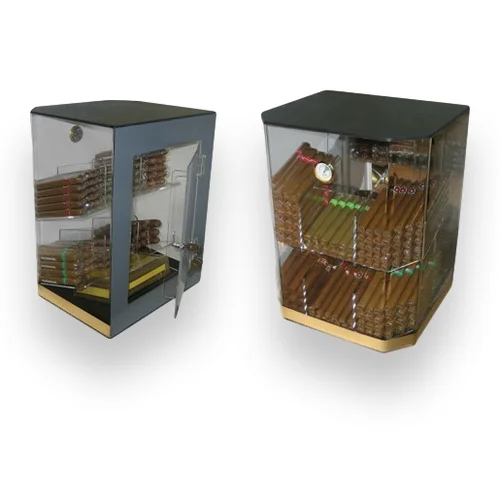 Custom Carbon Fiber Cigar Humidor Box acrylioc Cigar Cases