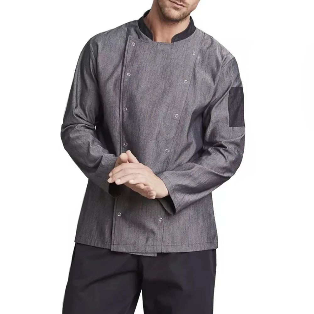 Restaurant & Bar Uniform Chef Uniform from Pakistan OEM Restaurant 100% Cotton 65% Polyester 35% Cotton Breathable for Men Grey