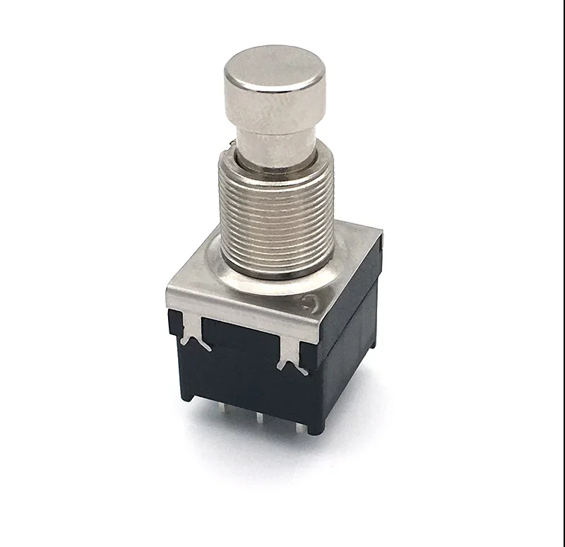 9Pin 3pdt Guitar Effects Pedal Box Stomp Foot Metal Switch True Bypass 17mm Momentary Soft Touch Push Button Foot Switch