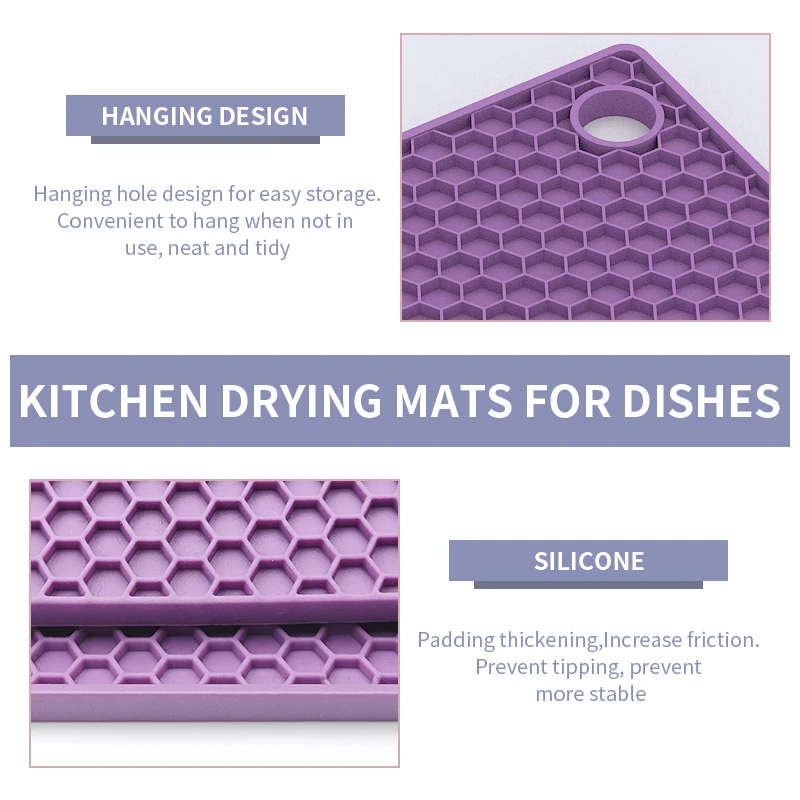 Multipurpose Trivet Large Coaster Silicone Pad Spoon Rest Hot Pot Holder Silicone Trivet Mat Square Modern Sustainable 100pcs