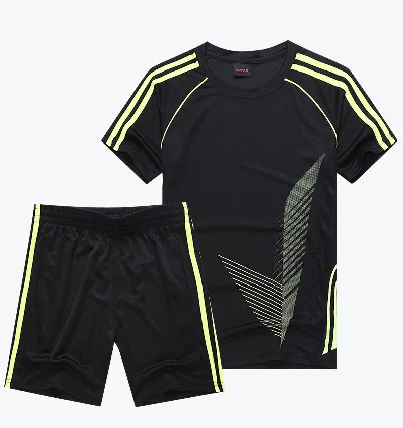 Adult Children Football Jerseys Men Boys Girls Soccer Sets Short Sleeve Kids Football Uniforms Soccer Fitness Tracksuit Suits 10