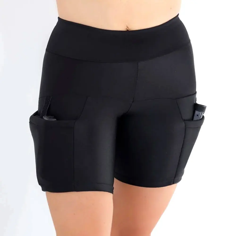 Women Tactical Custom Design Concealed Carry Holster Gun Shorts Ladies Undercover Concealments Clothes Side Gun Pockets Shorts