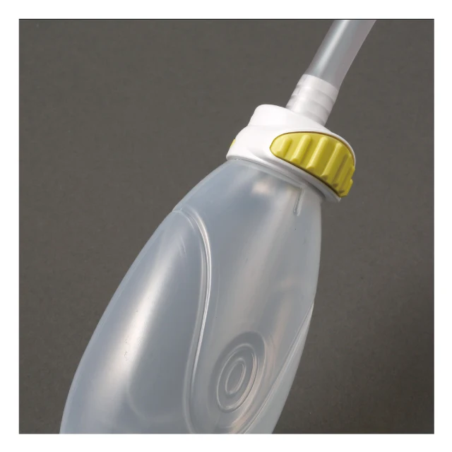 Reusable male urinary collector for standing position with a receiver made of medical-grade gentle texture soft silicone