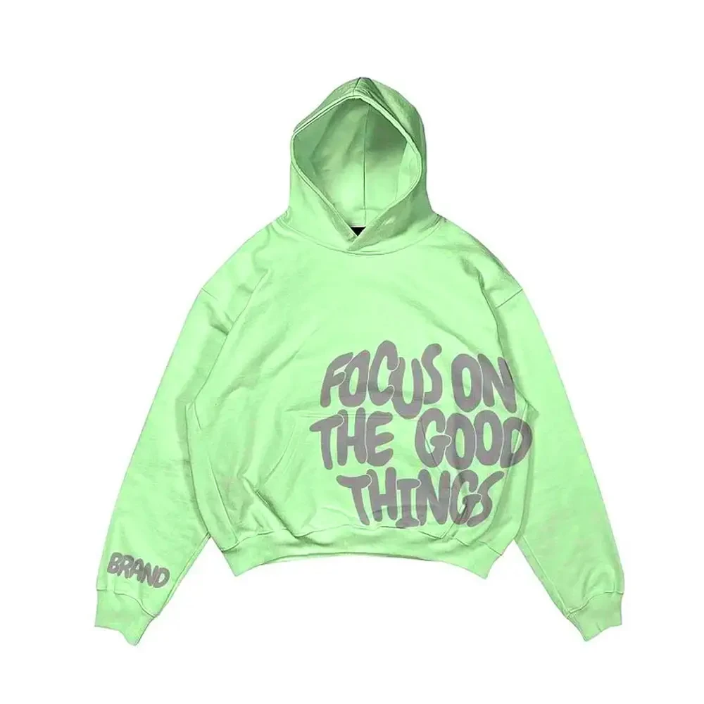 Unisex Hoodie Hot Sale US Size Men Hoodies Unisex Pullover 100%Cotton French Terry Plain Black Cut and Sew Men Hoodie