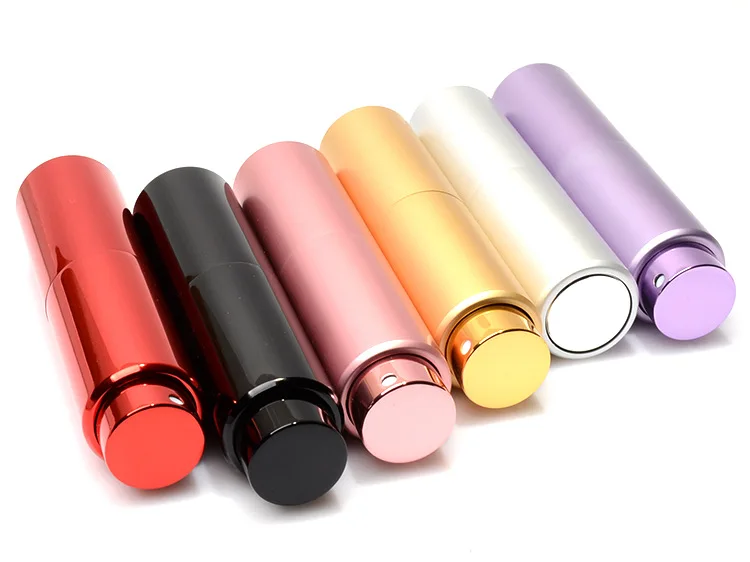 Wholesale 8ml 10 ml 15ml 20ml Mini Matte Black Personalized Pump Refill aluminium spray bottle 20ml